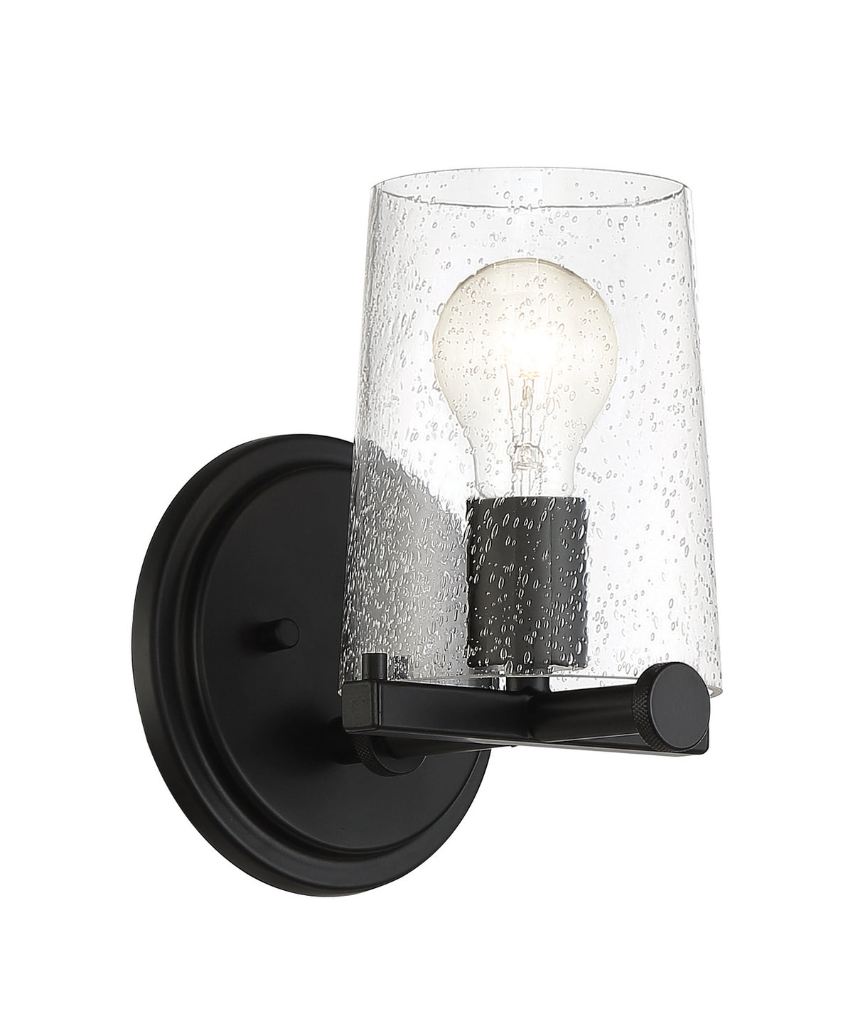 Matteson One Light Wall Sconce in Matte Black