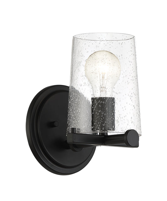 Matteson One Light Wall Sconce in Matte Black