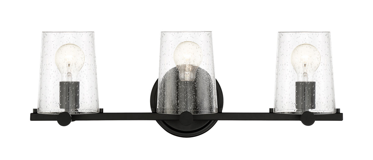 Matteson Three Light Bath Bar in Matte Black