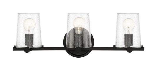 Matteson Three Light Bath Bar in Matte Black