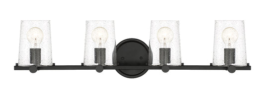 Matteson Four Light Bath Bar in Matte Black