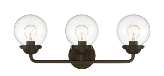 Knoll Three Light Bath Bar in Oil Rubbed Bronze
