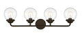 Knoll Four Light Bath Bar in Oil Rubbed Bronze