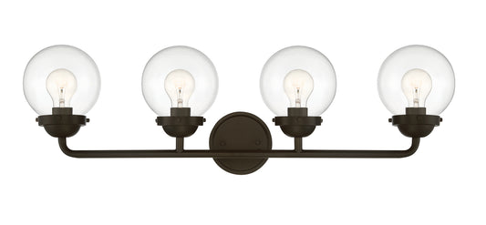 Knoll Four Light Bath Bar in Oil Rubbed Bronze
