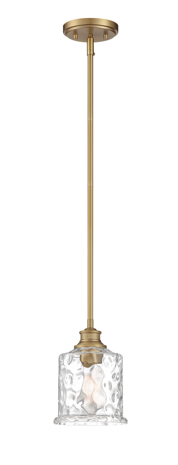 Drake One Light Mini Pendant in Brushed Gold