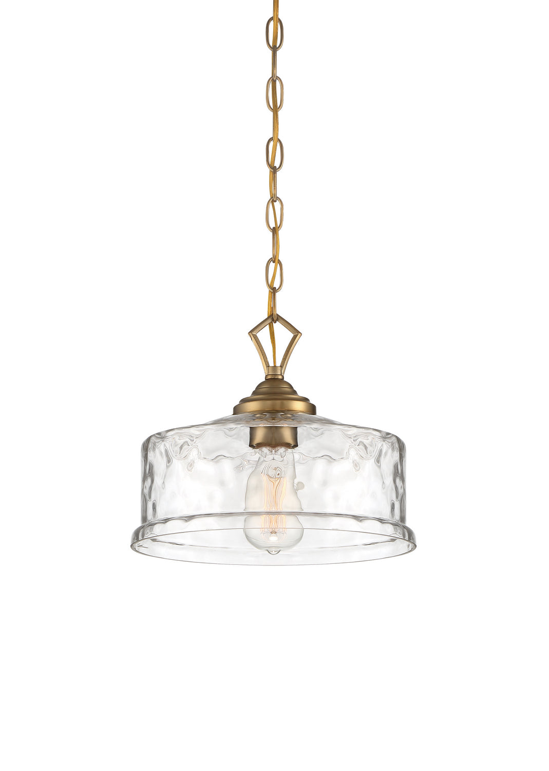 Drake One Light Pendant in Brushed Gold