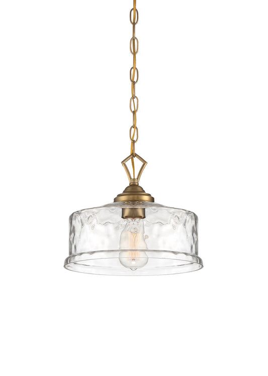 Drake One Light Pendant in Brushed Gold