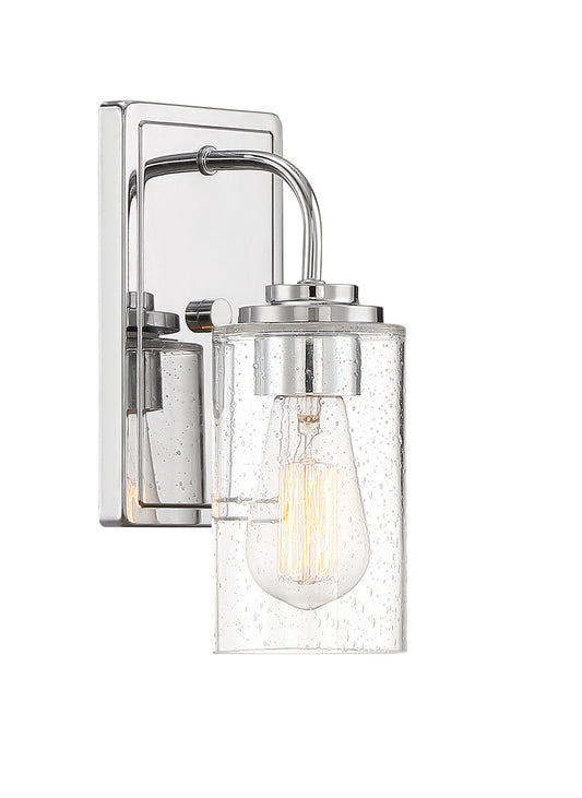 Logan One Light Wall Sconce in Chrome