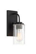 Logan One Light Wall Sconce in Matte Black
