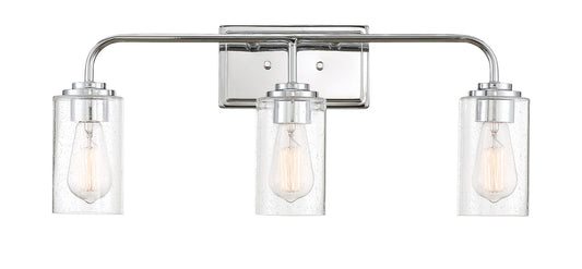 Logan Three Light Bath Bar in Chrome