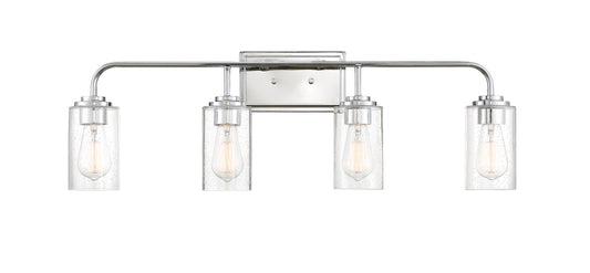 Logan Four Light Bath Bar in Chrome