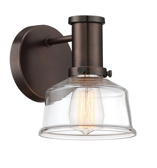 Carson One Light Wall Sconce in Satin Copper Bronze