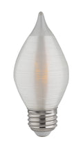 (4-Pack) Satco S23413 4W LED C15 Candle Bulb, E26 Base, 2700K, 300 Lumens, Satin Spun