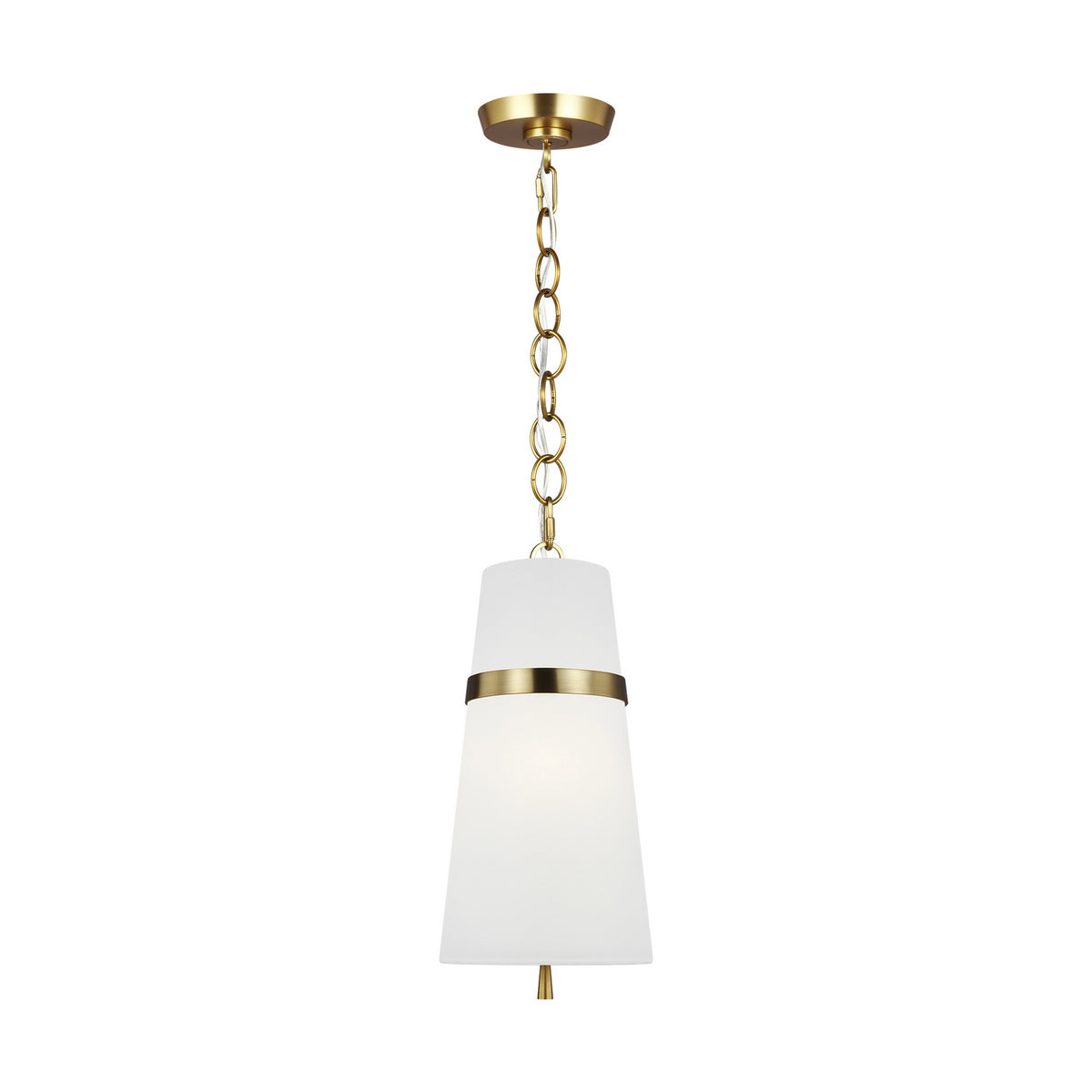 Cordtlandt One Light Pendant in Burnished Brass