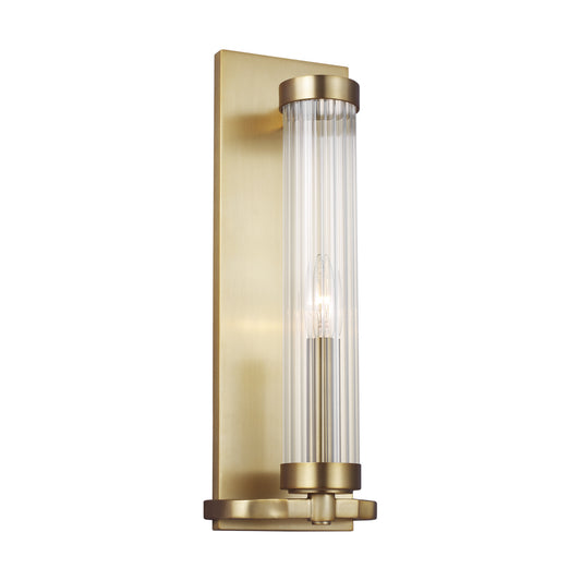 Demi One Light Wall Sconce in Burnished Brass