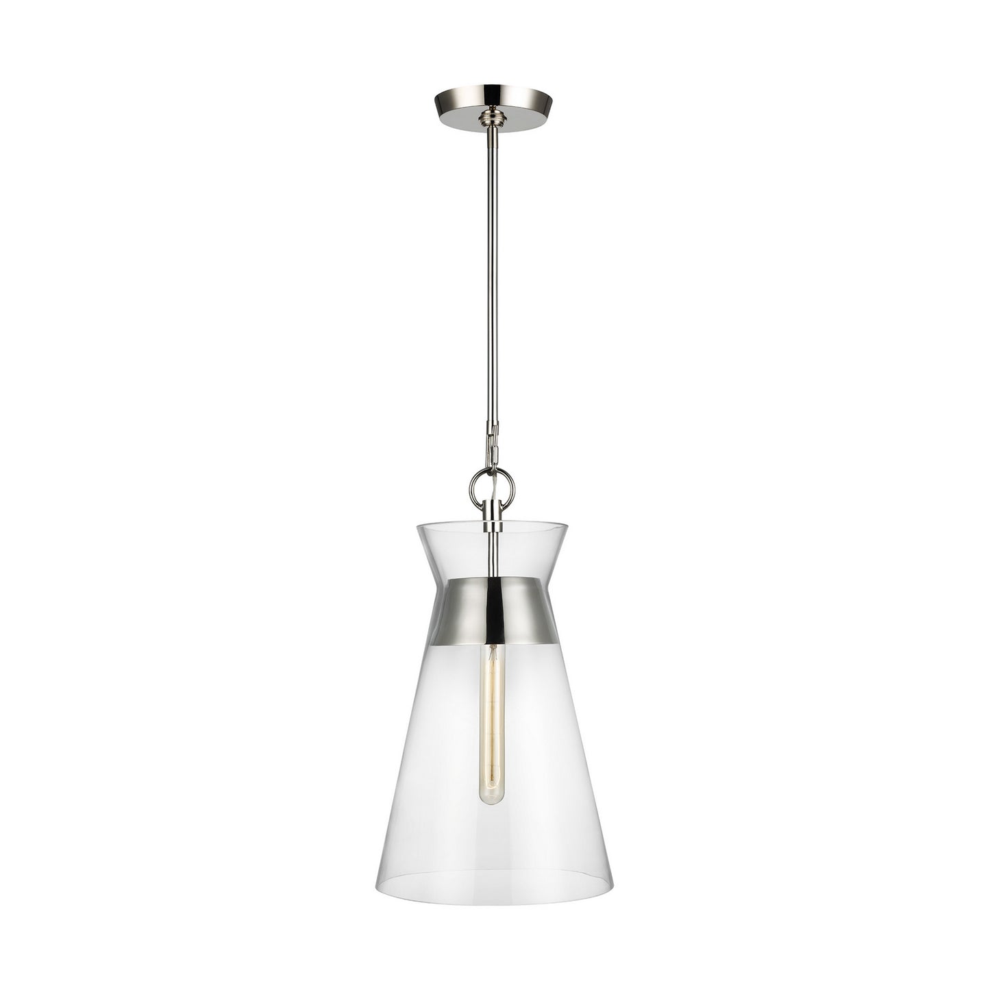 Atlantic One Light Pendant in Polished Nickel