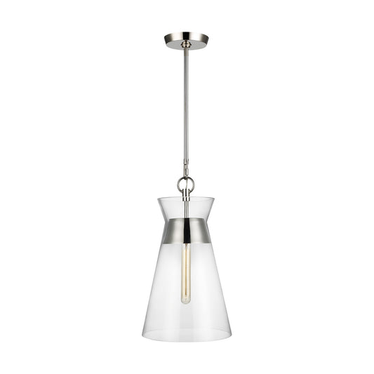 Atlantic One Light Pendant in Polished Nickel