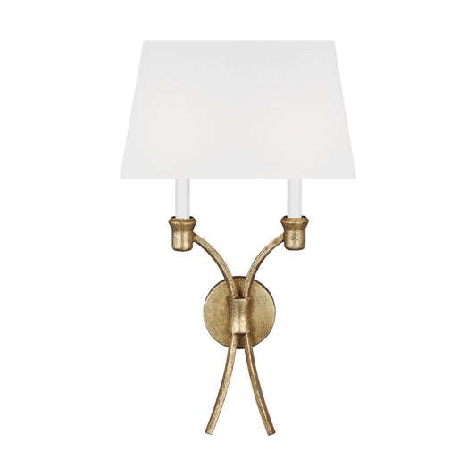 Westerly Two Light Wall Sconce in Antique Gild