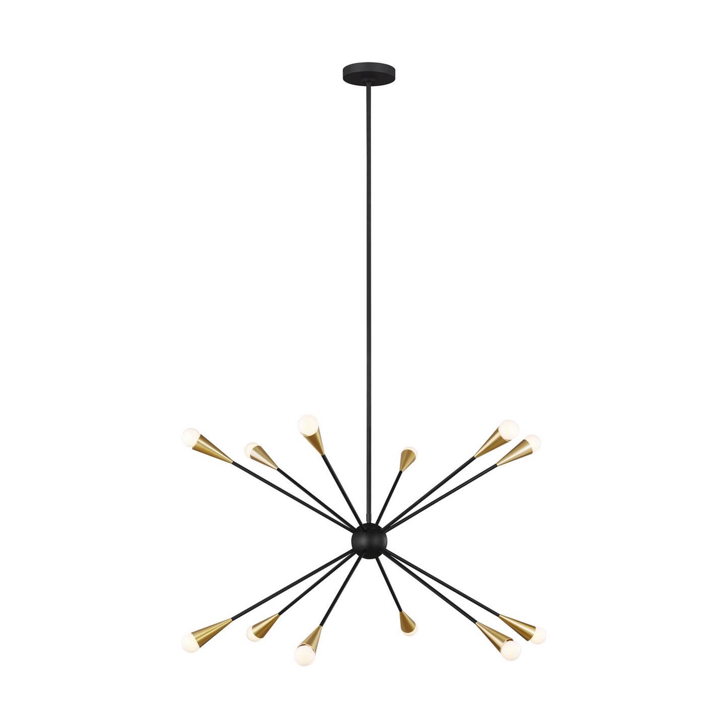 Jax 12 Light Chandelier in Midnight Black