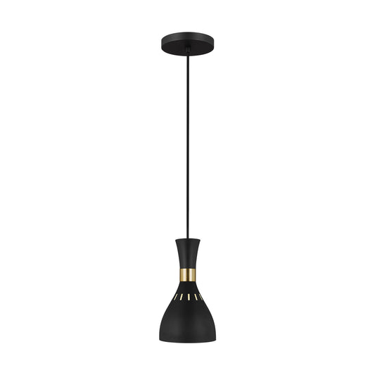 Joan One Light Pendant in Midnight Black