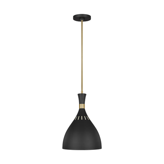 Joan One Light Pendant in Midnight Black