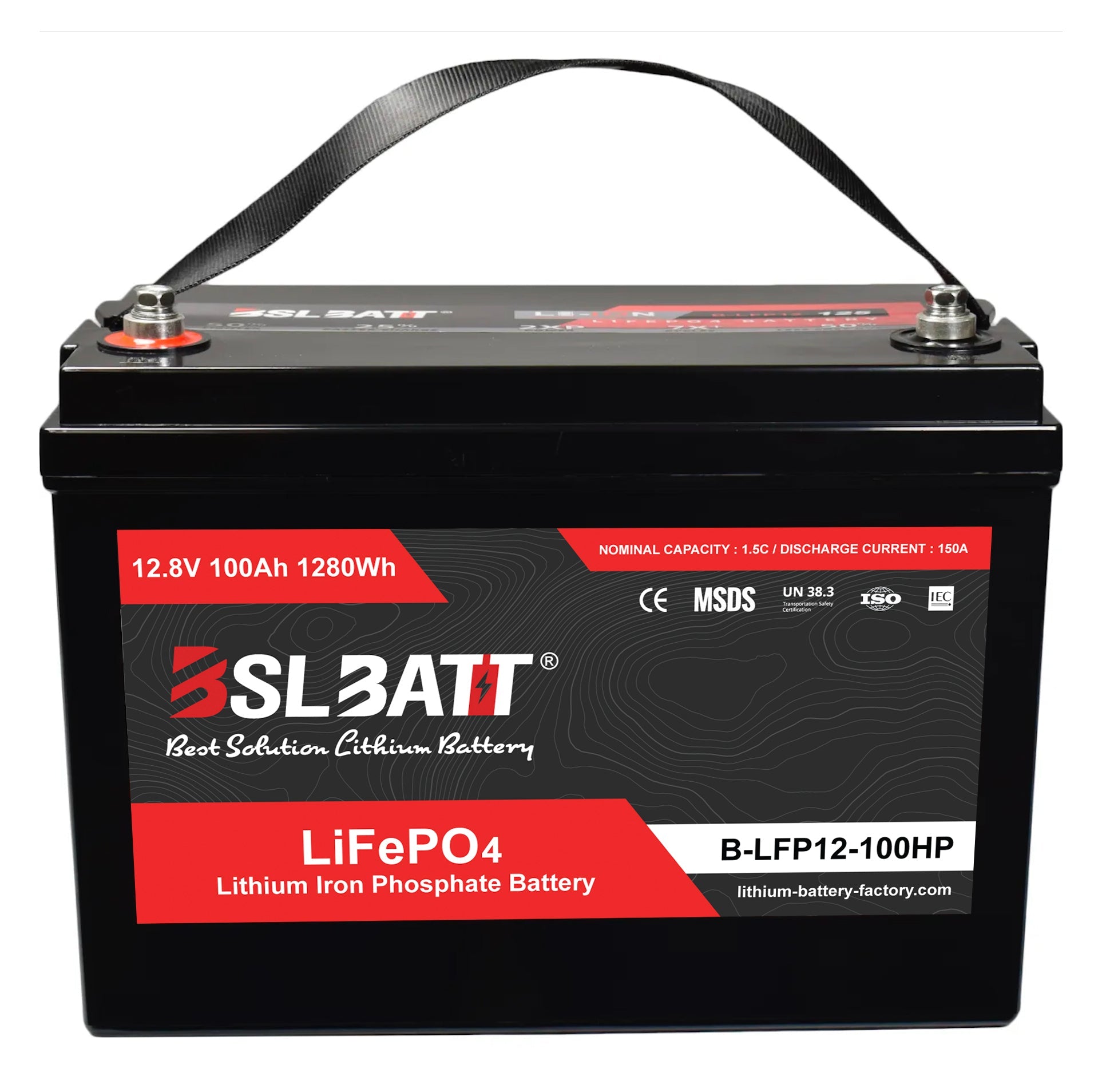 BSLBATT 12V 100Ah Group 31 LiFePO4 deep-cycle battery