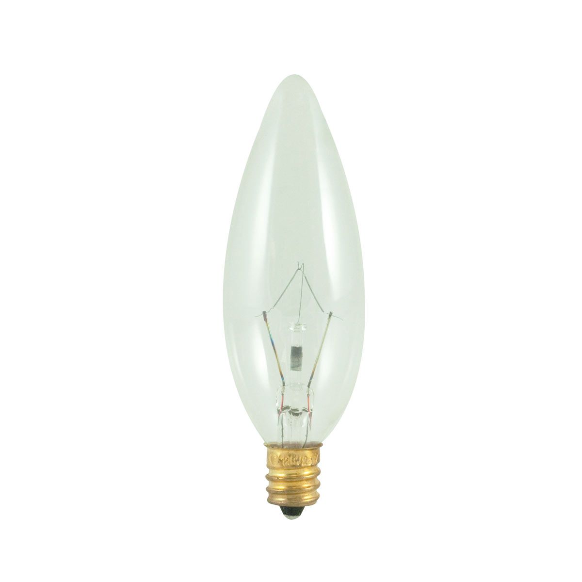 25W B10 TORPEDO CLEAR E12 120V 2PK BLISTER