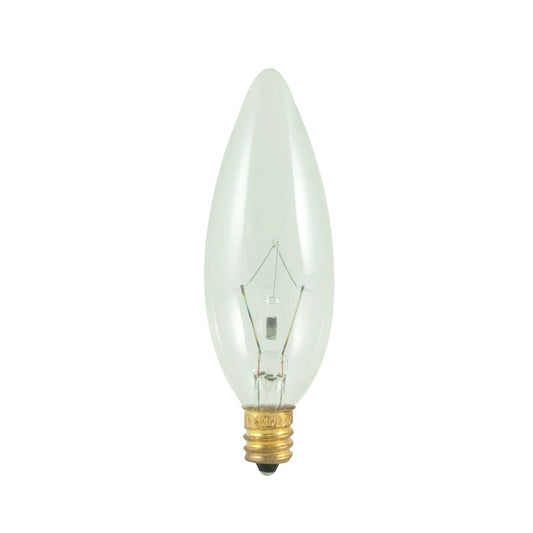 25W B10 TORPEDO CLEAR E12 120V 2PK BLISTER