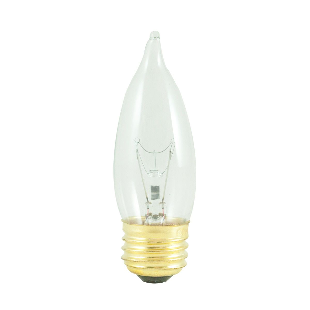 25W CA10 FLAME CLEAR E26 120V 2PK BLISTER