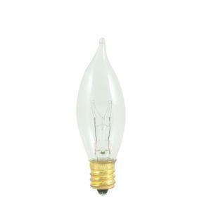 10W CA7 20mm Flame Clear E12 Candelabra 130V 403210 10CFC/20