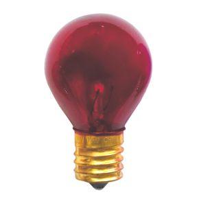10W S11 Sign Transparent Red E17 Intermediate 130V 702710 10