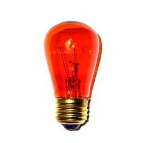 11W S14 Sign Transparent Amber E26 Medium 130V 701211 11S14T