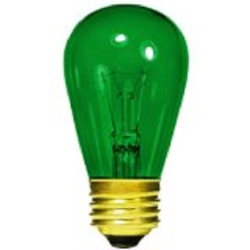 11W S14 Sign Transparent Green E26 Medium 130V 701411 11S14T