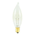 15W CA8 25mm Flame Clear E12 Candelabra 130V 403115 15CFC/25