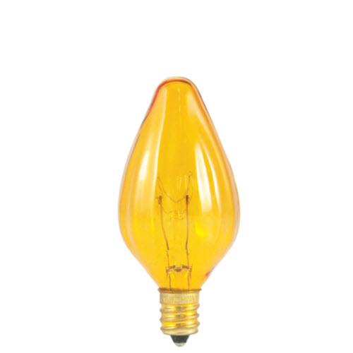 15W F10 Fiesta Amber E12 Candelabra 130V 420215 15F10A