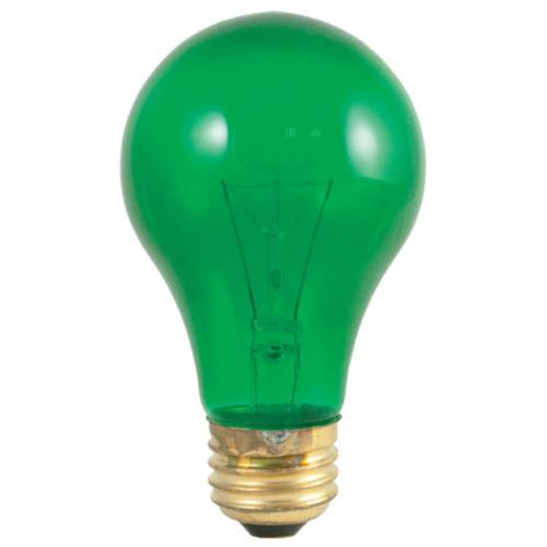 25W A19 Transparent Green E26 Medium 120V 105425 25A/TG