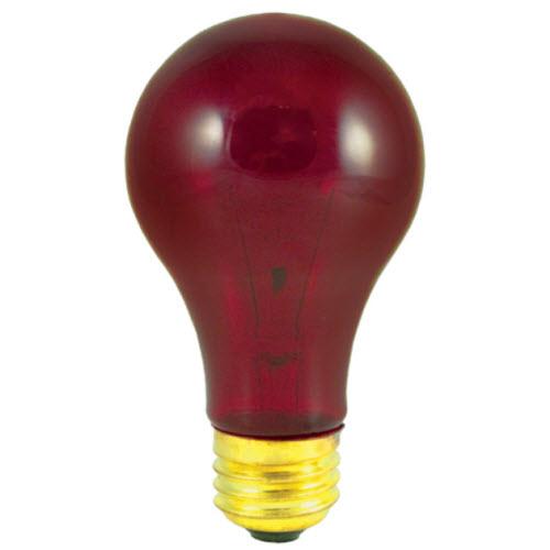 25W A19 Transparent Red E26 Medium 120V 105725 25A/TR