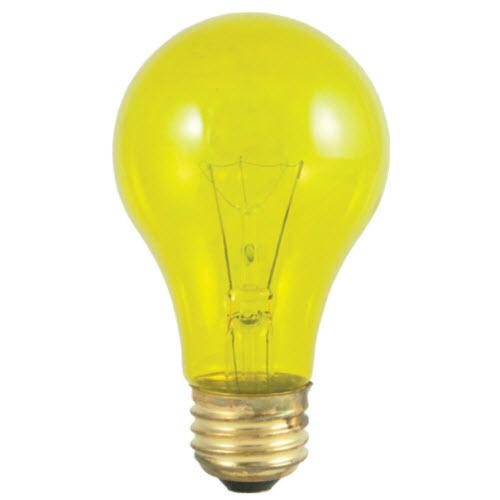 25W A19 Transparent Yellow E26 Medium 120V 105825 25A/TY