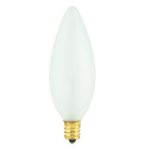 25W B10 32mm Torpedo Frost E12 Candelabra 130V 401025 25CTF/
