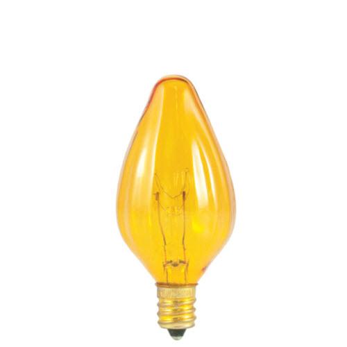 25W F10 Fiesta Amber E12 Candelabra 130V 420225 25F10A