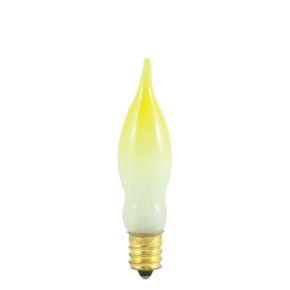 7.5W CA5 15mm Flame Yellow E12 Candelabra 130V 404317 7.5CFF