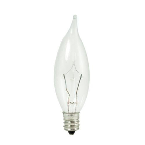 15W CA8 25mm Krypton Flame Clear E12 Candelabra 120V 460315