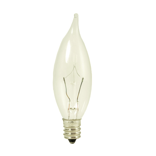 25W CA8 25mm Krypton Flame Clear E12 Candelabra 120V 460320