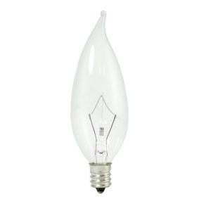 25W CA10 32mm Krypton Flame Clear E12 Candelabra 120V 460325