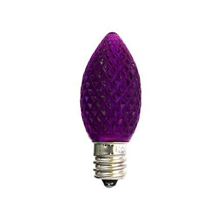 DECORATIVE LIGHTING LED C7 E12 Purple 120V .37W
