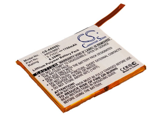 3.7V 1700mAh Li-Polymer PDA/Pocket PC Battery for Asus