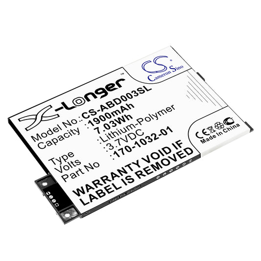 3.7V 1900mAh/7.03Wh Li-Polymer Ebook/eReader Battery for Amazon