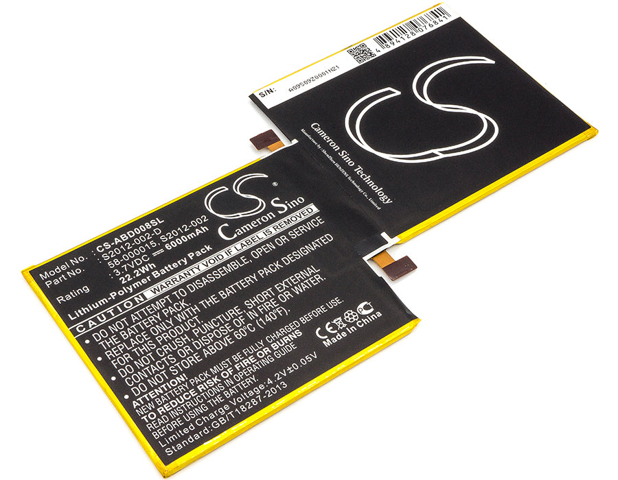 3.7V 6000mAh/22.20Wh Li-Polymer Tablet Battery for Amazon