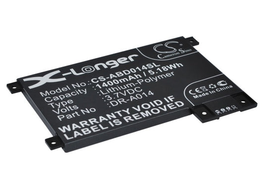 3.7V 1400mAh/5.18Wh Li-Polymer Ebook/eReader Battery for Amazon