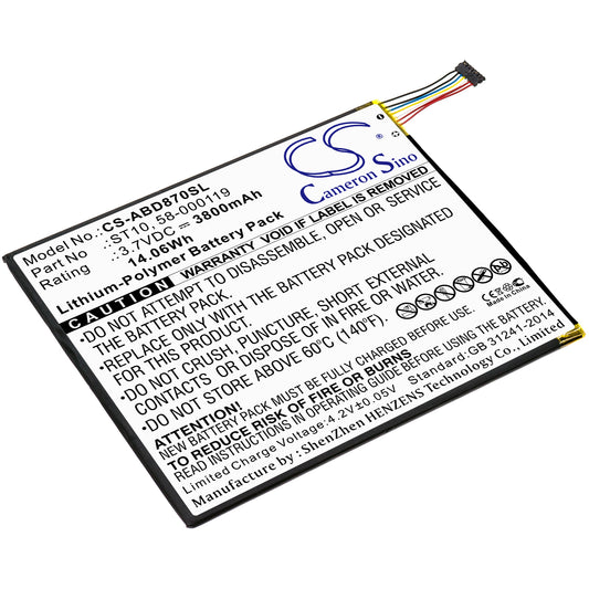 3.7V 3800mAh/14.06Wh Li-Polymer Tablet Battery for Amazon